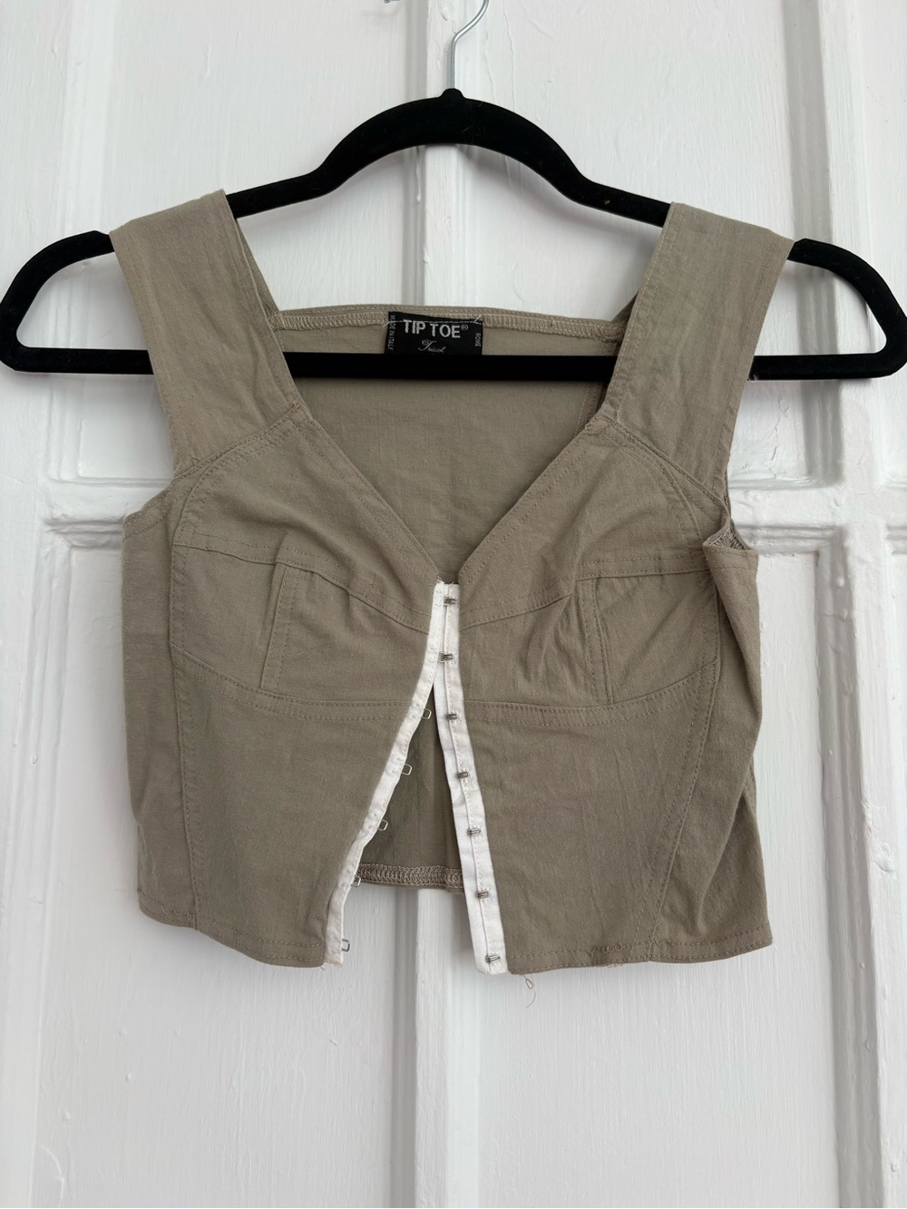 Vintage Italian cropped bustier corset style top